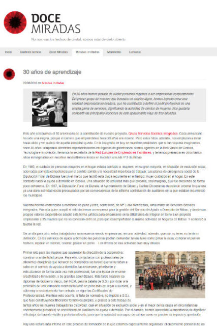 30 años de aprendizaje, en Doce Miradas