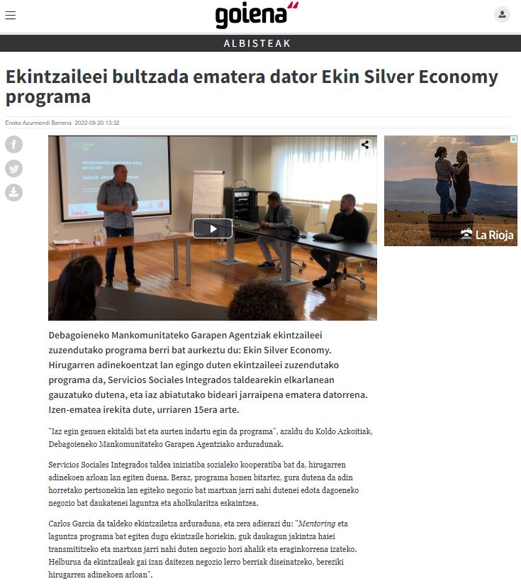 Jornada informativa Ekin Silver Economy